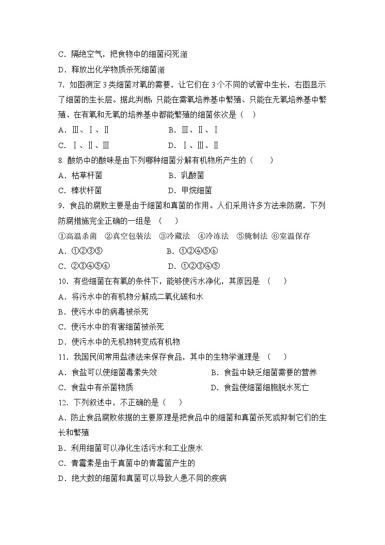 鲁科版（五四制）生物七下 《人类对细菌和真菌的利用》同步练习1第2页