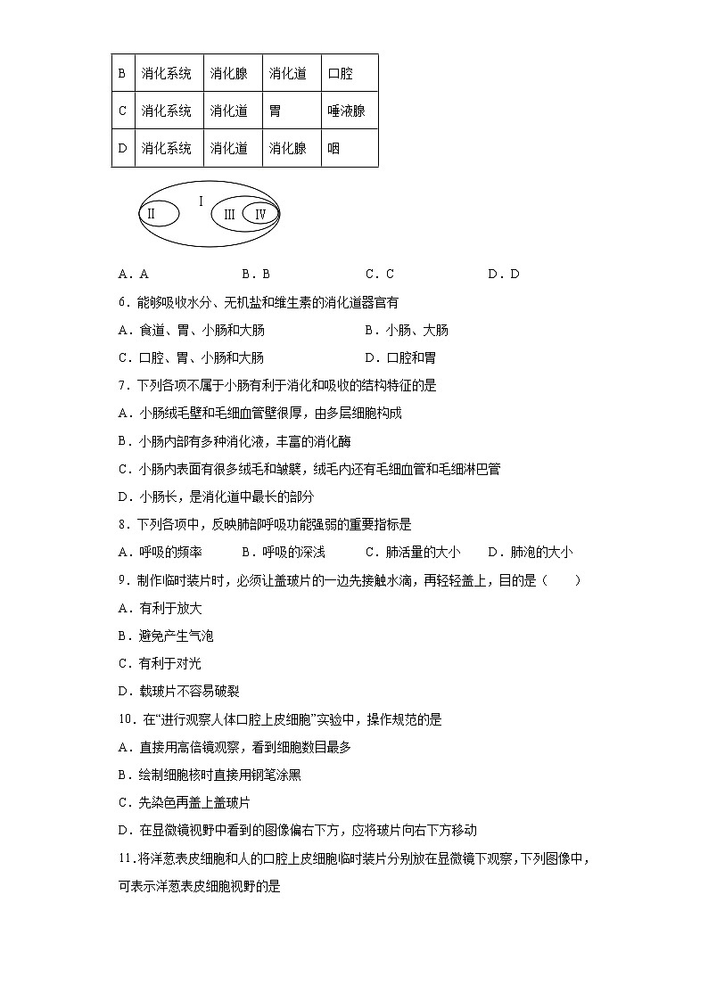 江苏省淮安市2020-2021学年七年级上学期期末生物试题（word版 含答案）02
