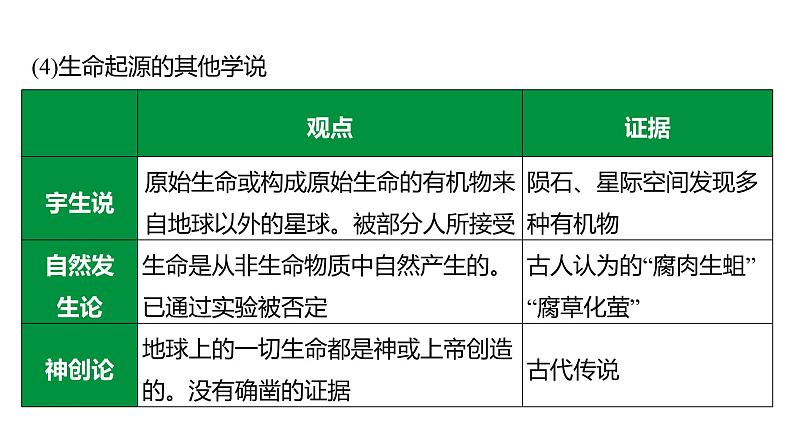 备战2022 中考生物 一轮复习 第二十一讲 生命起源和生物进化 课件第8页