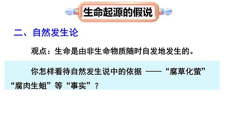 北师大版八年级生物下册 第21章 第1节 生命的起源 课件07