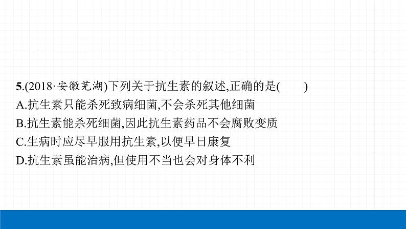 2022届初中生物一轮复习 第十八讲 细菌、真菌和病毒 课件08