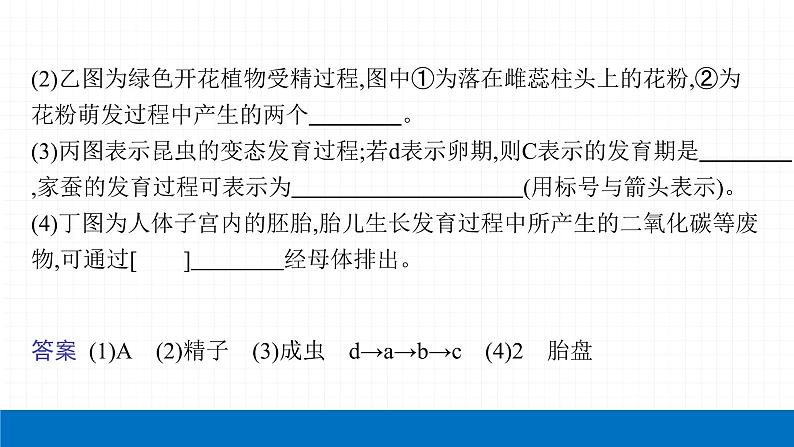 2022届初中生物一轮复习 专题七　生物圈中生命的延续和发展课件PPT第8页