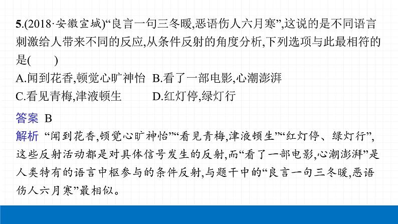 2022届初中生物一轮复习 第十五讲 人体的神经调节与激素调节 课件08