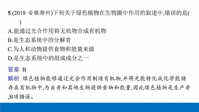 2022届初中生物一轮复习 第七讲 绿色植物与生物圈的水循环 课件08