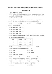 2020-2021学年云南省曲靖市罗平县第一教研联合体八年级（下）期中生物试卷（含答案）