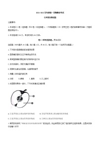 河北省保定市定州市2021-2022学年七年级上学期期末生物试题（word版 含答案）