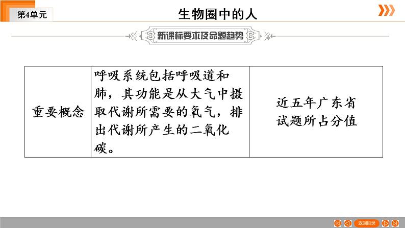 2021年中考广东专用生物一轮知识点复习第4单元 第12章　人体的呼吸   课件第3页