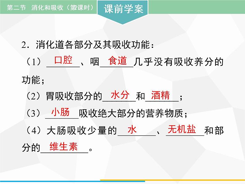 人教版生物七年级下册 第二章  消化和吸收（第2课时）七年级生物下册（人教版）课件PPT05