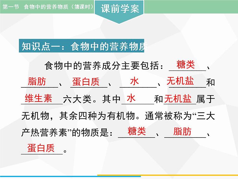 人教版生物七年级下册 第一章  食物中的营养物质（第1课时）七年级生物下册（人教版）课件PPT第4页