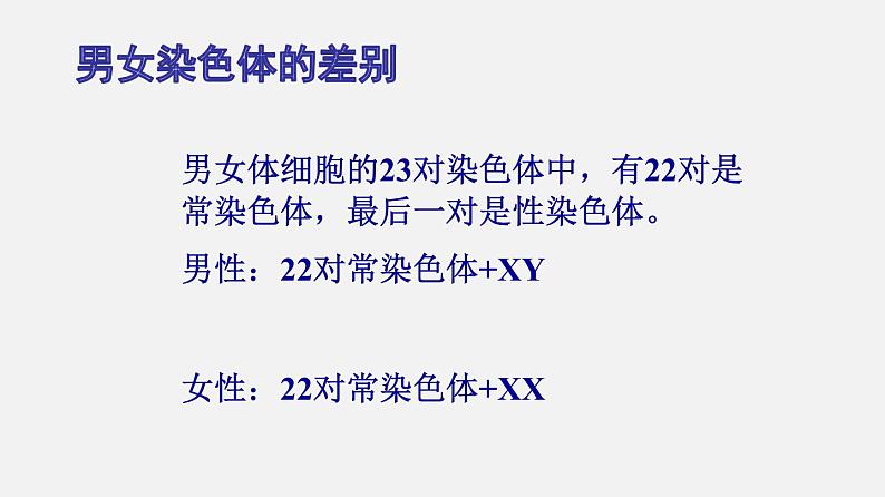 初中生物人教版八年级下册 7.2.4 人的性别遗传（课件）(共18张PPT)第7页