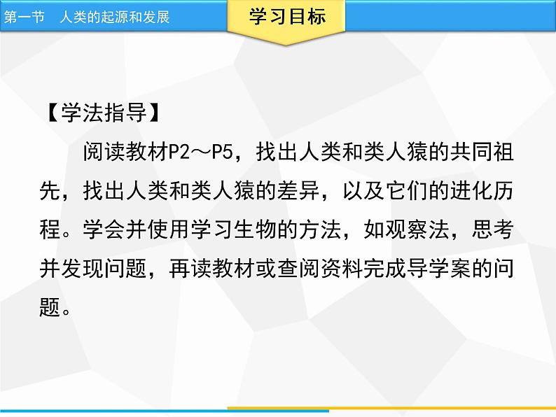 人教版生物七年级下册 第一章  人类的起源和发展 七年级生物下册（人教版）课件PPT第3页