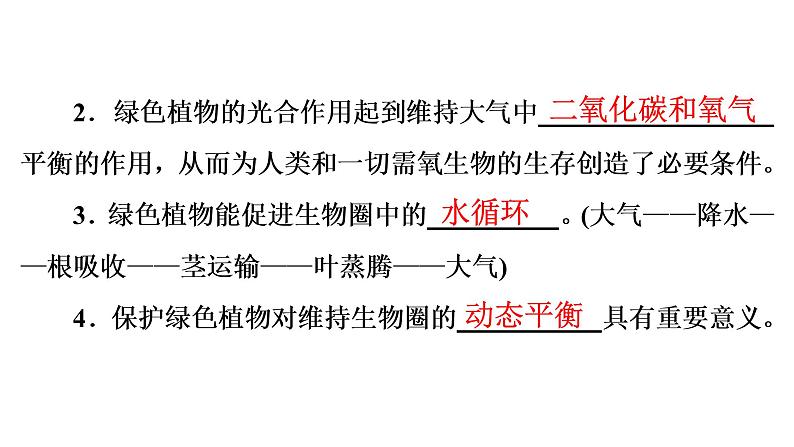 2021年中考广东专用生物知识点梳理复习第3单元 第7章　绿色植物与生物圈  课件08