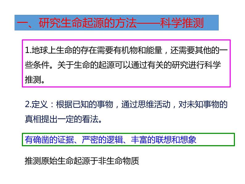 人教版八年级生物下册----3.1地球上生命的起源-课件03