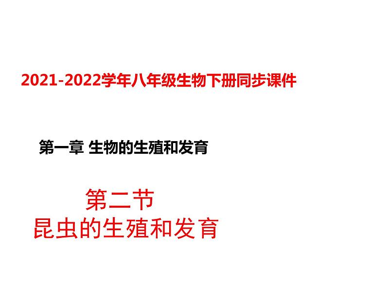 人教版八年级生物下册----1.2昆虫的生殖和发育-课件第1页