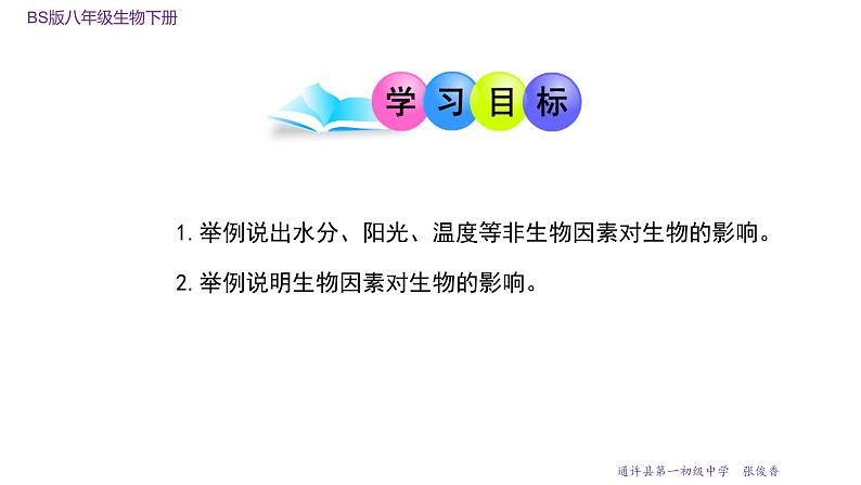 23.1 生物的生存依赖一定的环境 课件 北师大版八年级下册生物第2页