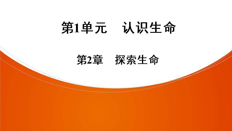 2021年中考广东专用生物知识点梳理复习第1单元 第2章　探索生命  课件01