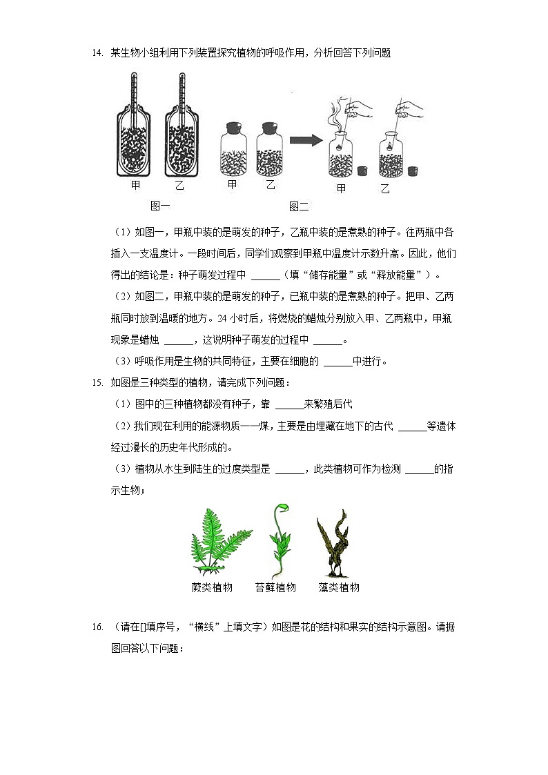 2021-2022学年辽宁省大连市金普新区七年级（上）期末生物试卷03
