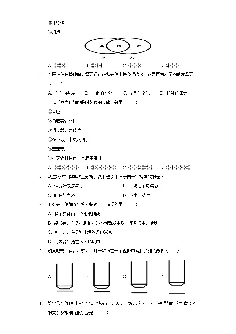2021-2022学年湖南省永州市宁远县七年级（上）期末生物试卷02