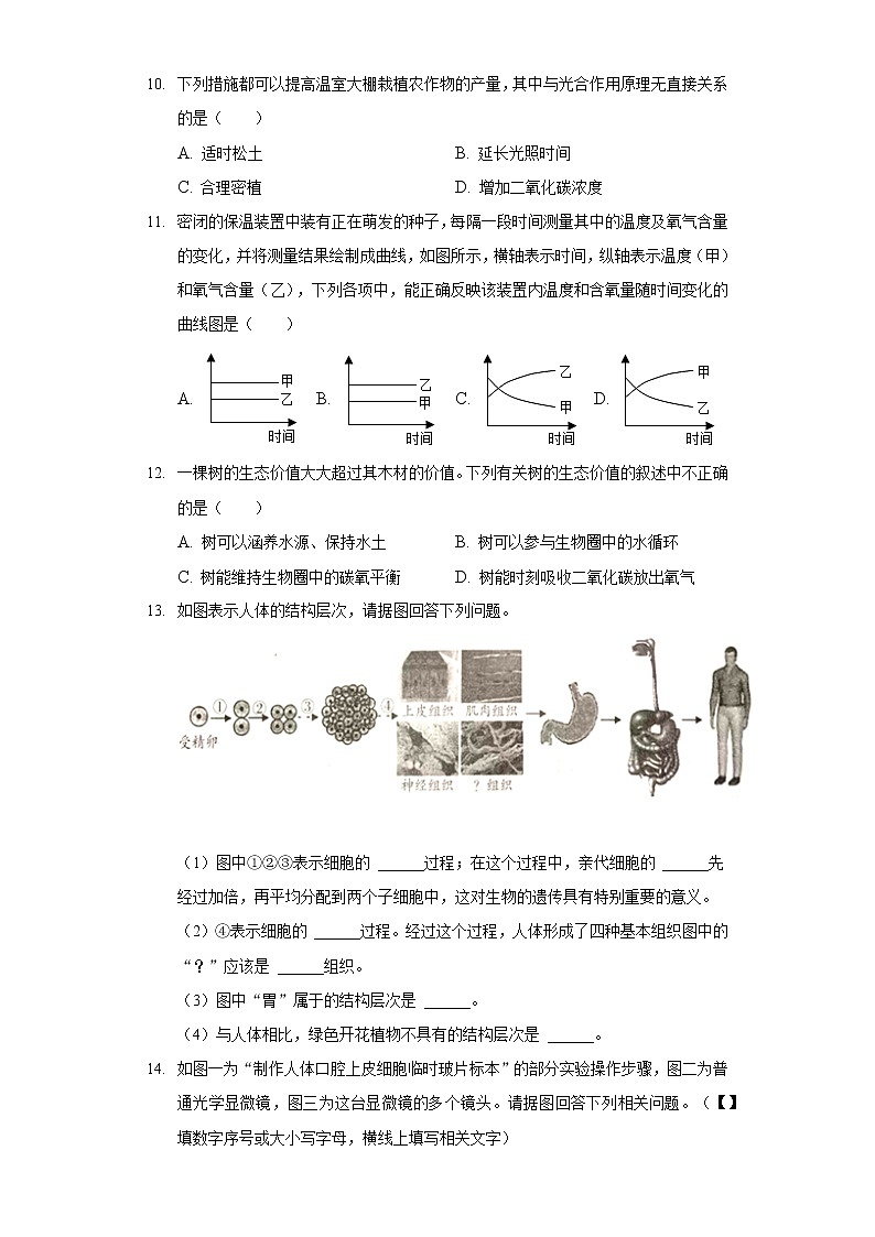 2021-2022学年辽宁省沈阳市和平区、苏家屯区七年级（上）期末生物试卷02