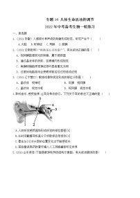 专题14 人体生命活动的调节（练习）-2022年中考生物一轮复习讲练测1