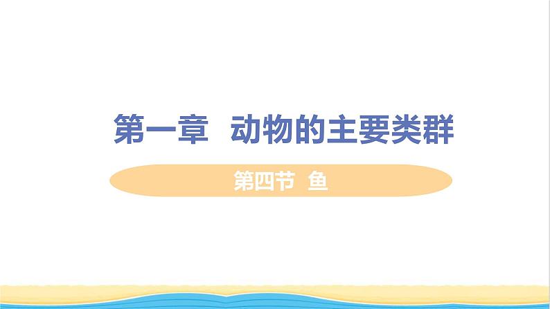 八年级生物上册第五单元生物圈中的其他生物第一章动物的主要类群第四节鱼教学课件新人教版01