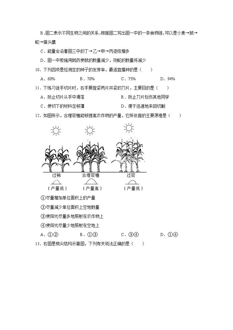 2021-2022学年河南省漯河市召陵区七年级（上）期末生物试卷   解析版03