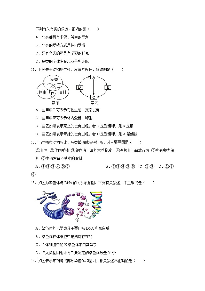 2021-2022学年山东省临沂市蒙阴县八年级（上）期末生物试卷   解析版03