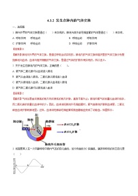 人教版 (新课标)七年级下册第二节 发生在肺内的气体交换同步训练题