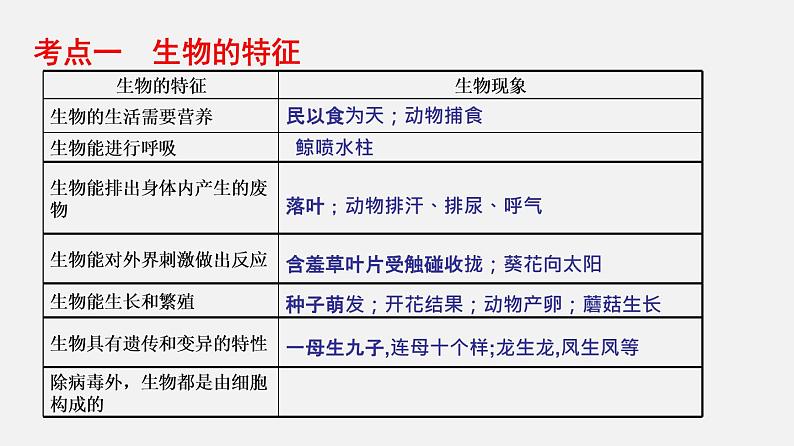 人教版初中生物复习 专题1生物和生物圈课件03