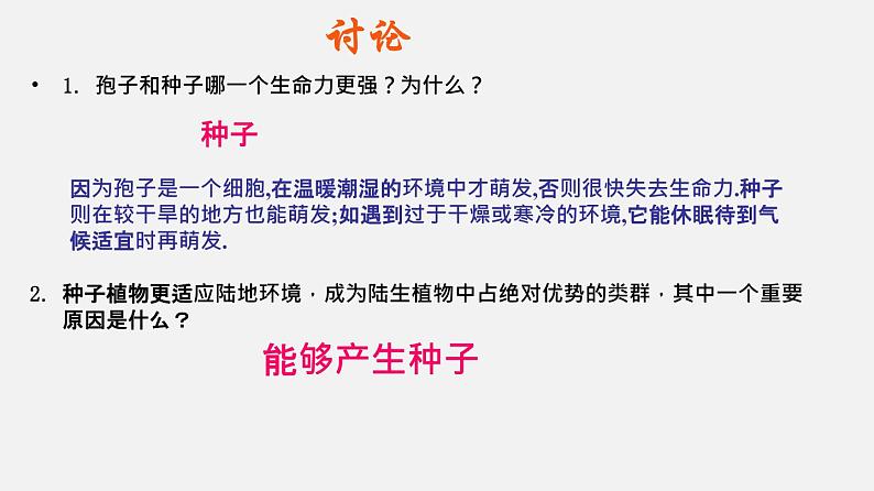 人教版初中生物复习 专题4 生物圈中有哪些绿色植物 课件第6页