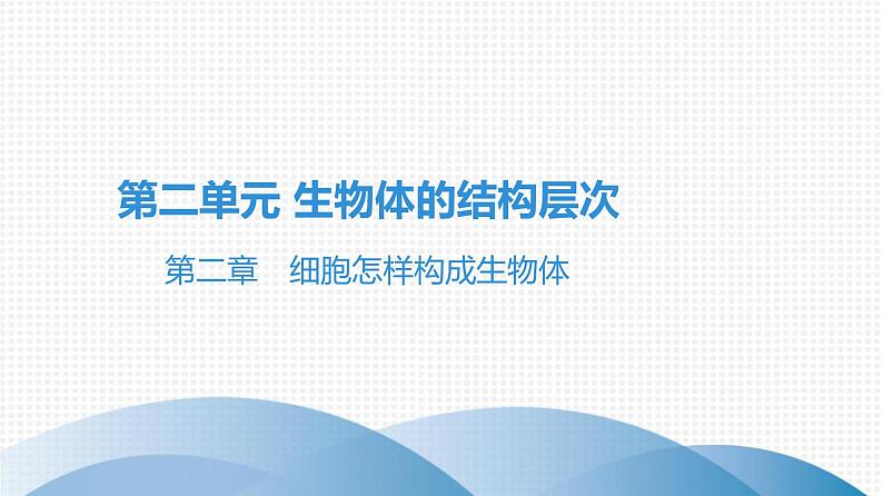 2021中考广东专用生物知识点一轮复习第二单元第二章　细胞怎样构成生物体 课件01