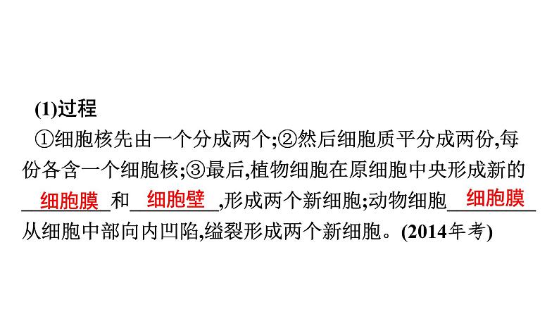 2021中考广东专用生物知识点一轮复习第二单元第二章　细胞怎样构成生物体 课件05