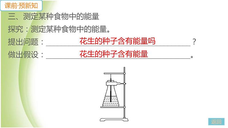 七年级生物下册第四单元生物圈中的人第二章人体的营养第一节食物中的营养物质第1课时三大有机营养物质和能量作业课件新人教版06