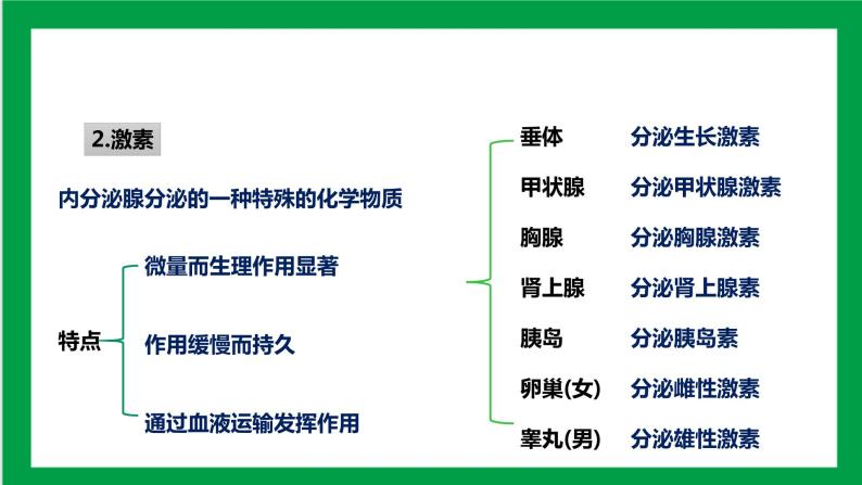 初中生物第四节激素调节课前预习课件ppt