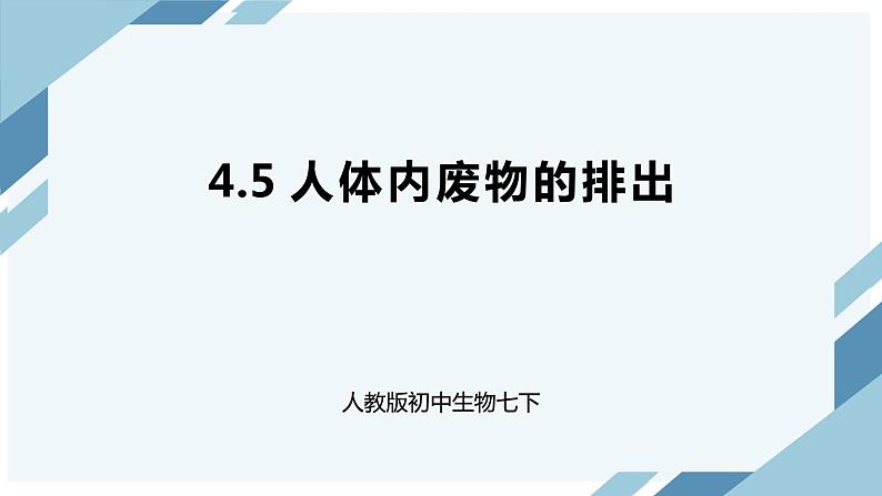 4.5 人体内废物的排出 课件第1页