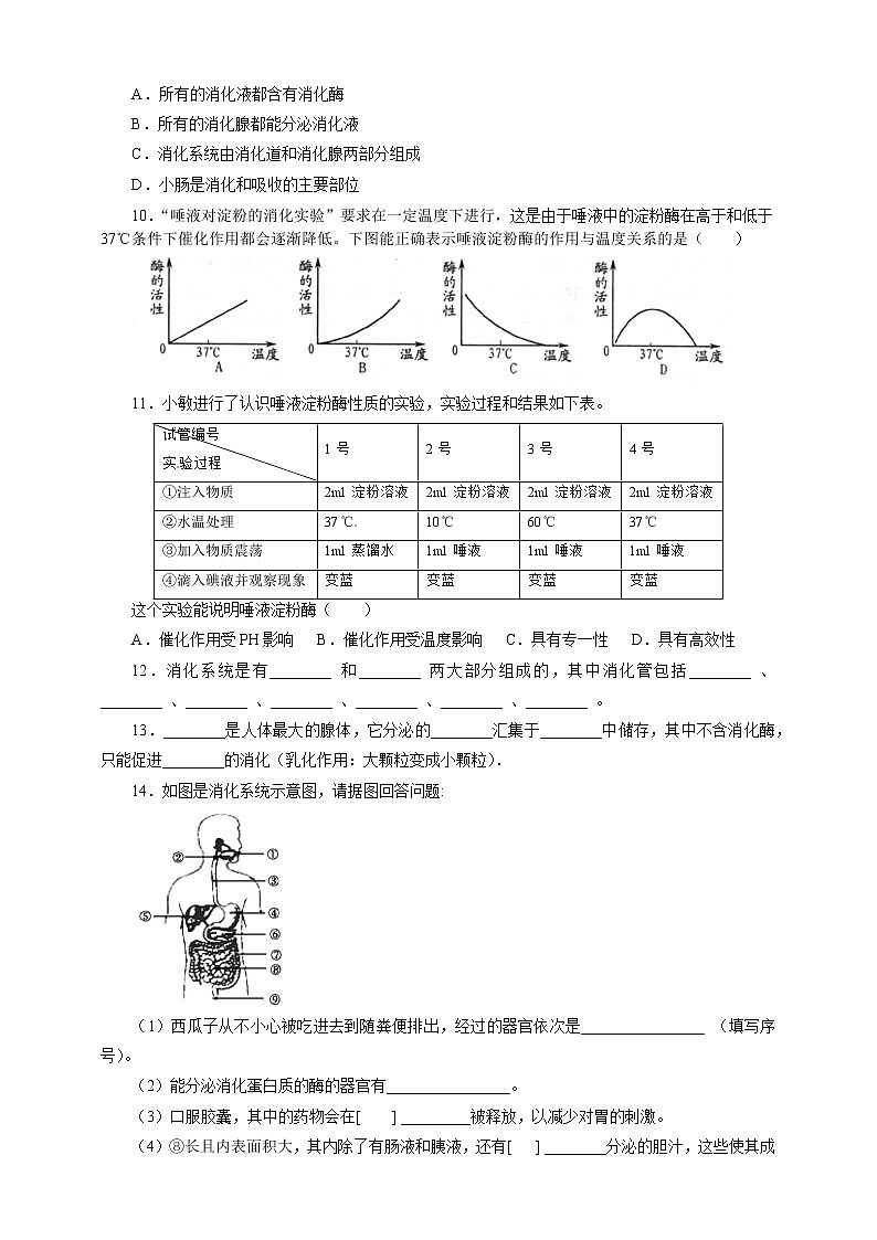 8.2食物的消化和营养物质的吸收（1）（课件+教案+练习+学案）02