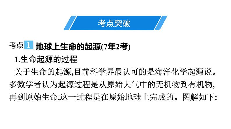 2021中考广东专用生物知识点一轮复习第七单元第三章　生命起源和生物进化课件04