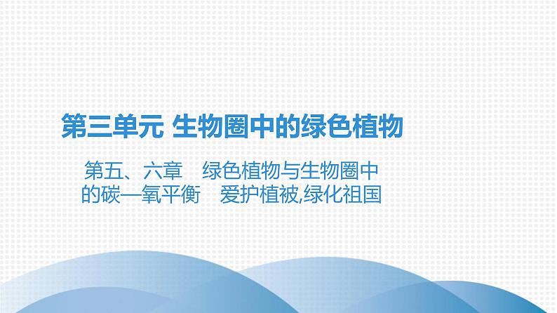 2021中考广东专用生物知识点一轮复习第三单元第五、六章 (1) 课件第1页