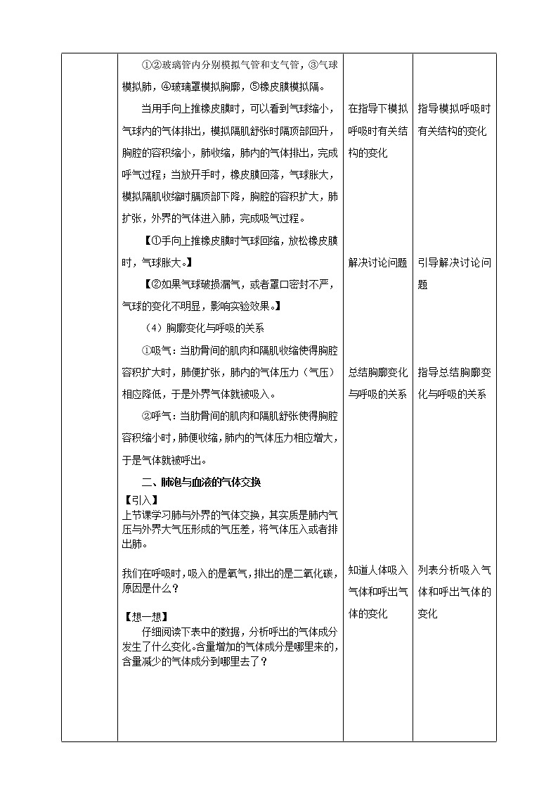 4.3.2发生在肺内的气体交换 教案第3页