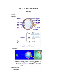 考点26 人体对外界环境的感知（解析版）-2022年生物中考一轮过关讲练（人教版）