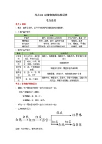 考点08 动植物体的结构层次（解析版）-2022年生物中考一轮复习考点透析（人教版）