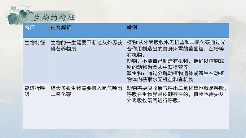 2022年中考生物复习资料-生物和生物圈课件03