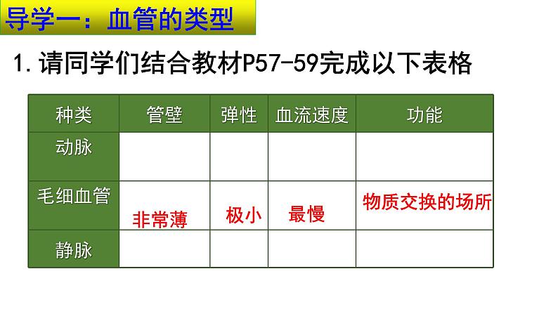 4-4-2血流的管道——血管课件2021-2022学年人教版七年级生物下册08