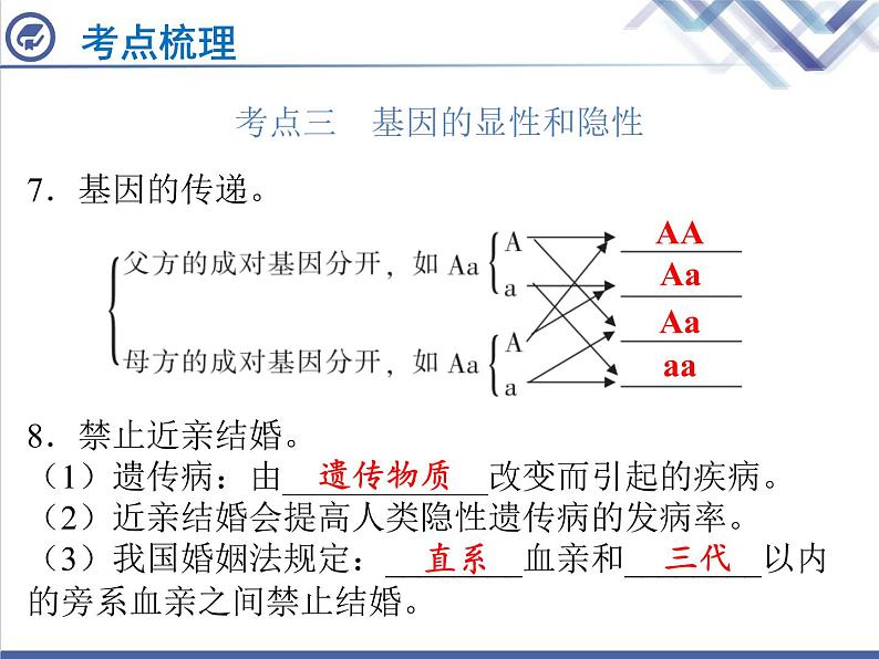 生物中考复习第16章生物的遗传与变异PPT课件08