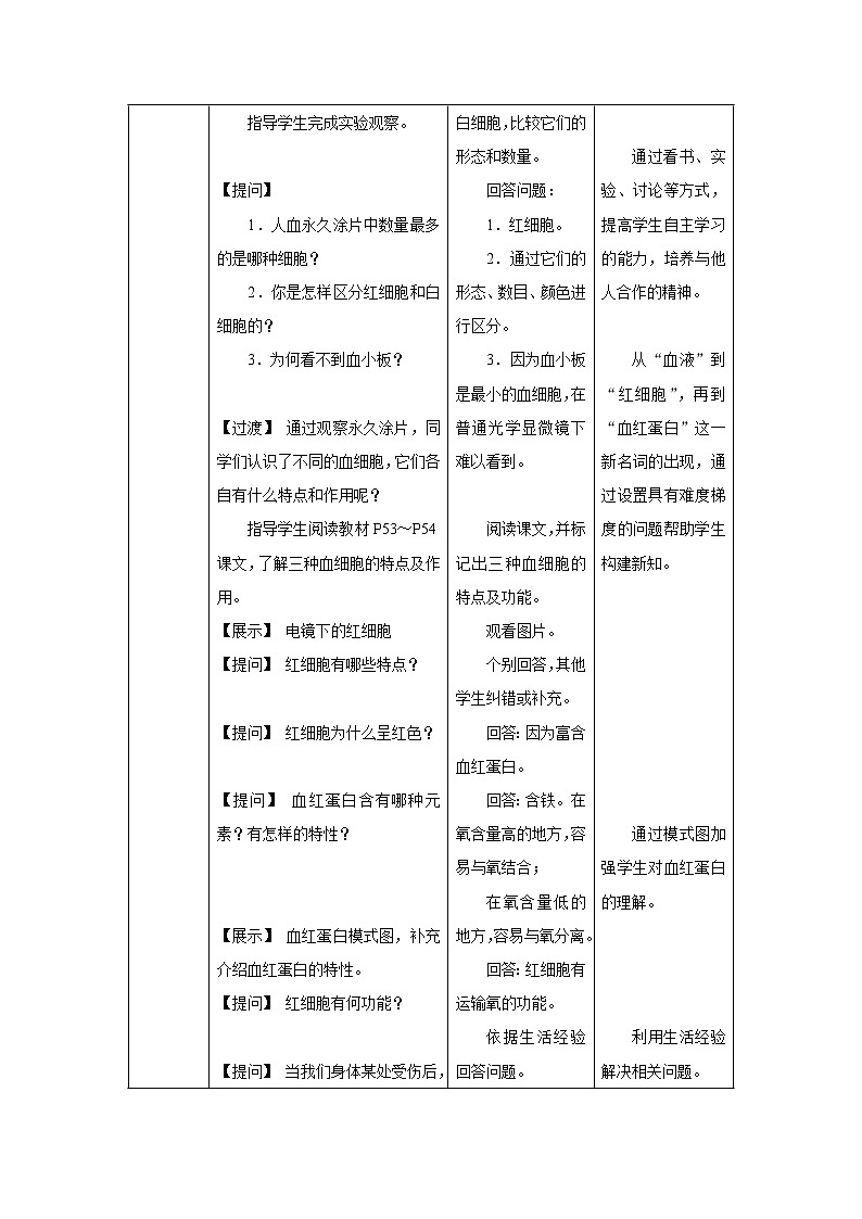 第四章第一节 流动的组织——血液教案03