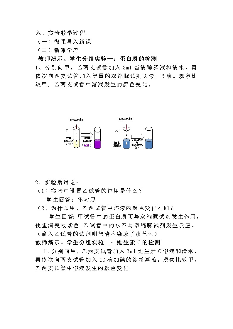 北师大版生物七年级下册 第8章 第1节 人类的食物(3)（教案）第2页