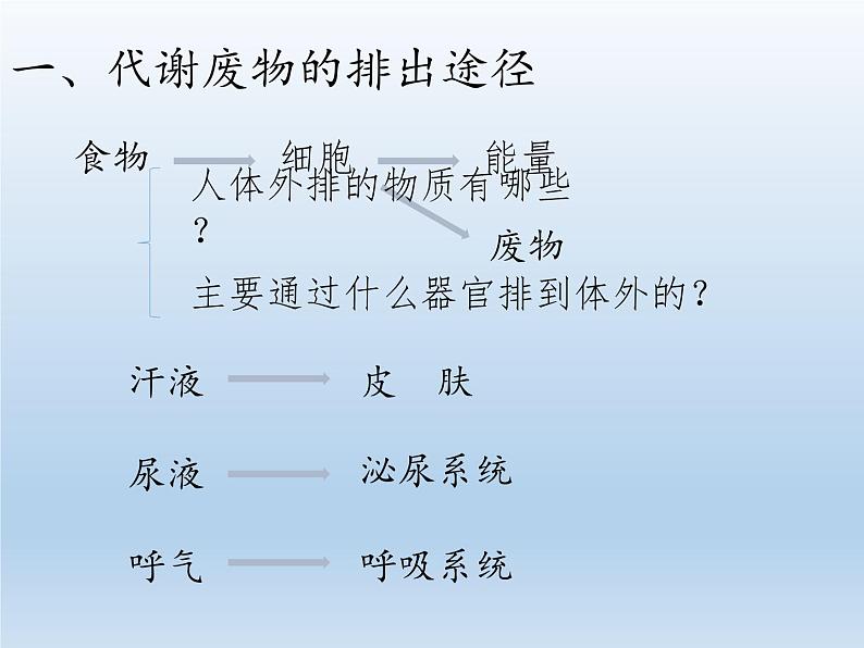 北师大版生物七年级下册 第11章 第1节 人体产生的代谢废物(17)（课件）02