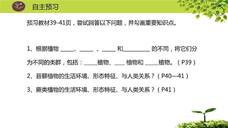 北师大版生物八年级下册 7.22.3 植物的主要类群 (2) 课件04