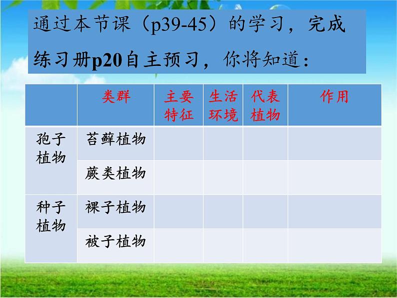 北师大版生物八年级下册 7.22.3 植物的主要类群 课件第3页