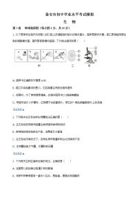 2021年山东省泰安市泰山区中考第二次模拟生物试题及答案